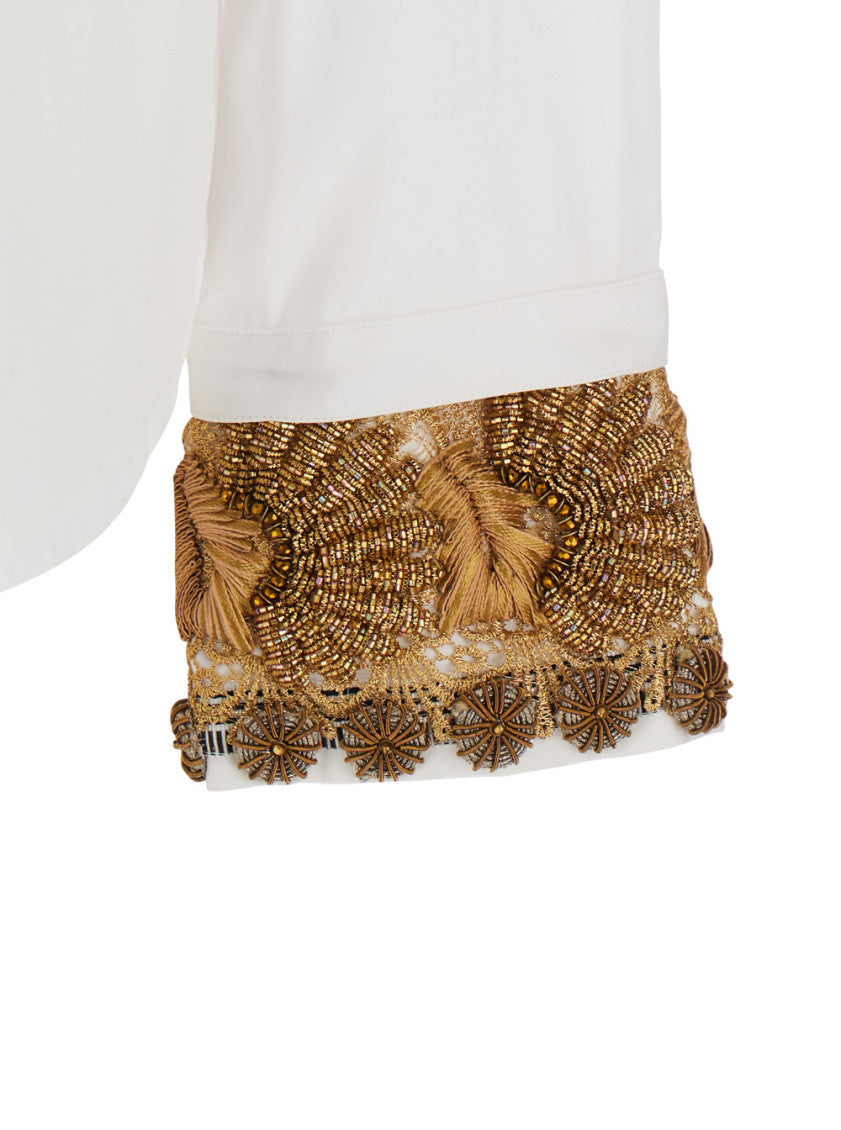 White Regular Embellished Shirt 3