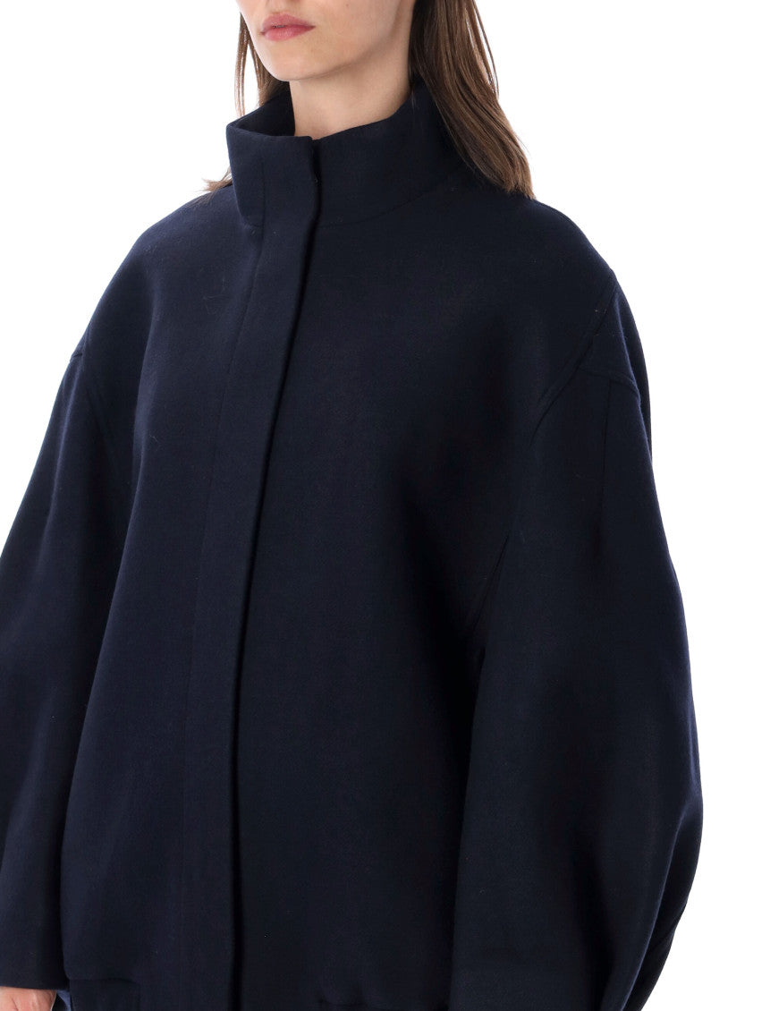Navy Blue Turtle Neck Jacket 2
