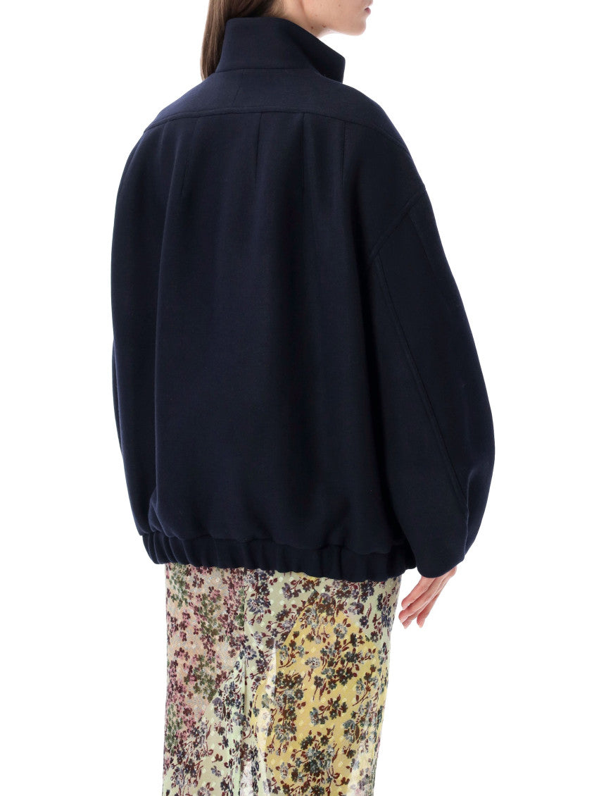 Navy Blue Turtle Neck Jacket 3