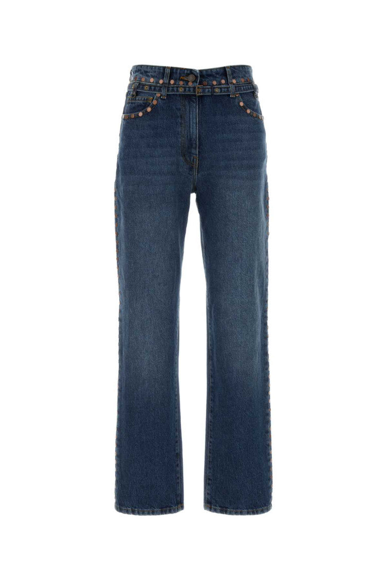 Blue Straight High Rise Jeans 1