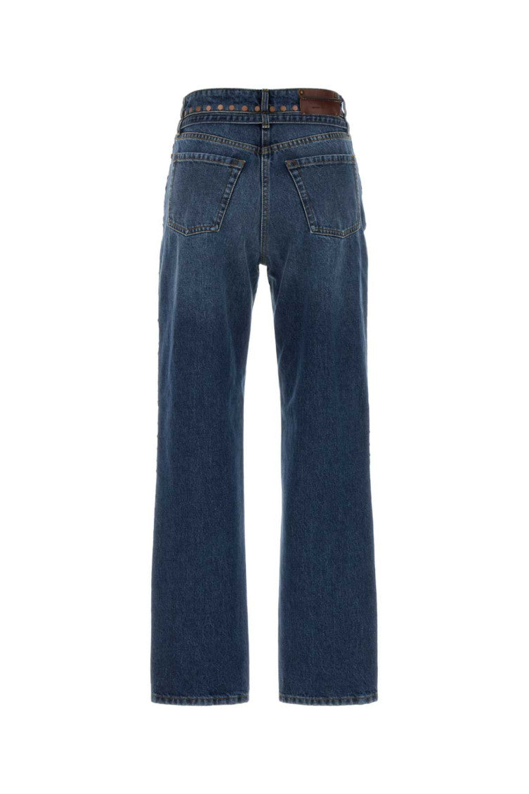 Blue Straight High Rise Jeans 2