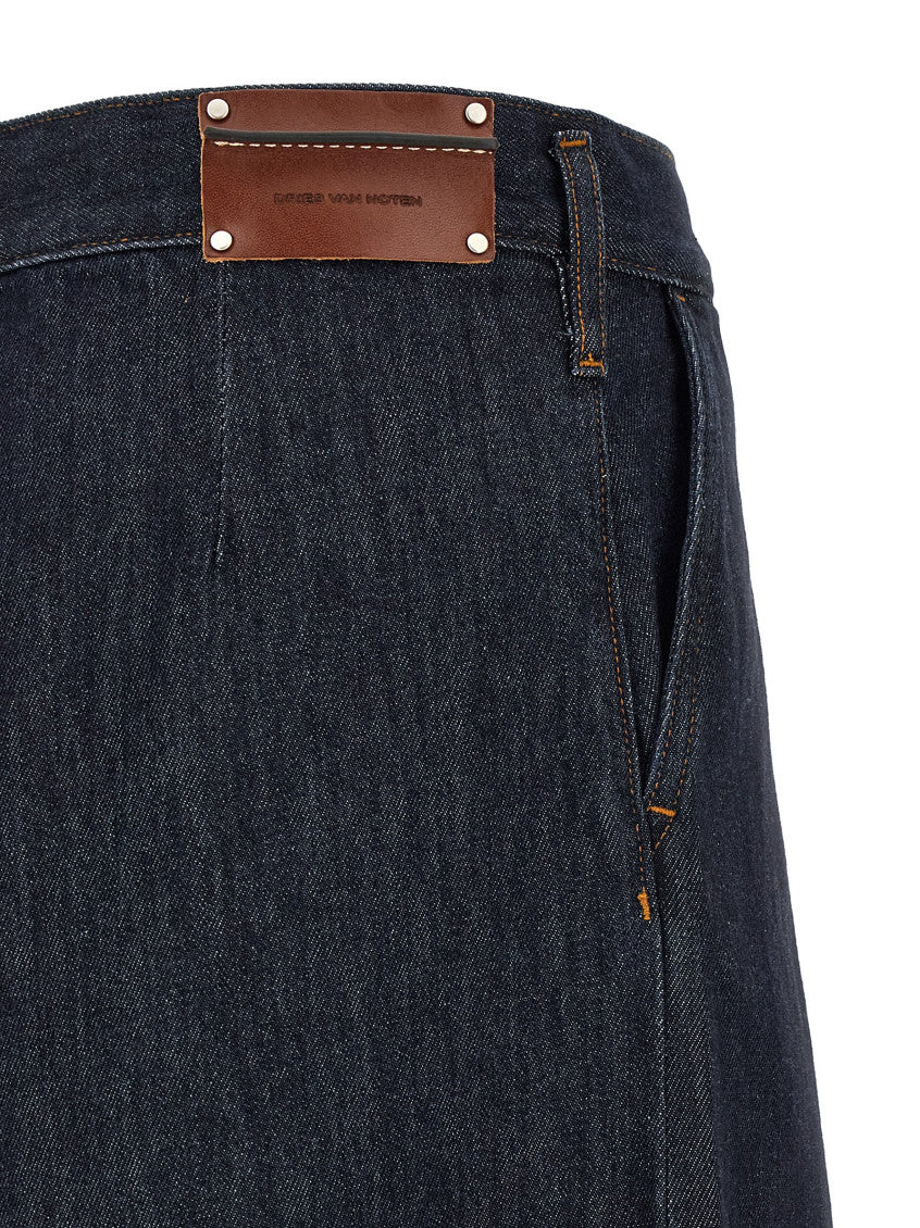 Blue Relaxed High Rise Jeans 4