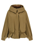 Beige Solid Shirt Collar Jacket 1