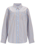 Blue Loose Stripes Shirt 1