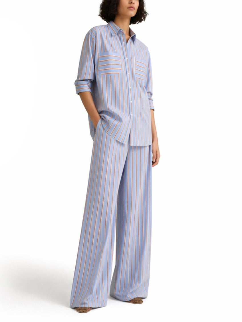 Blue Loose Stripes Shirt 2