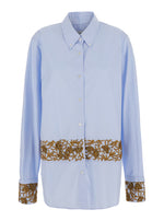 Blue Regular Embroidered Shirt 1