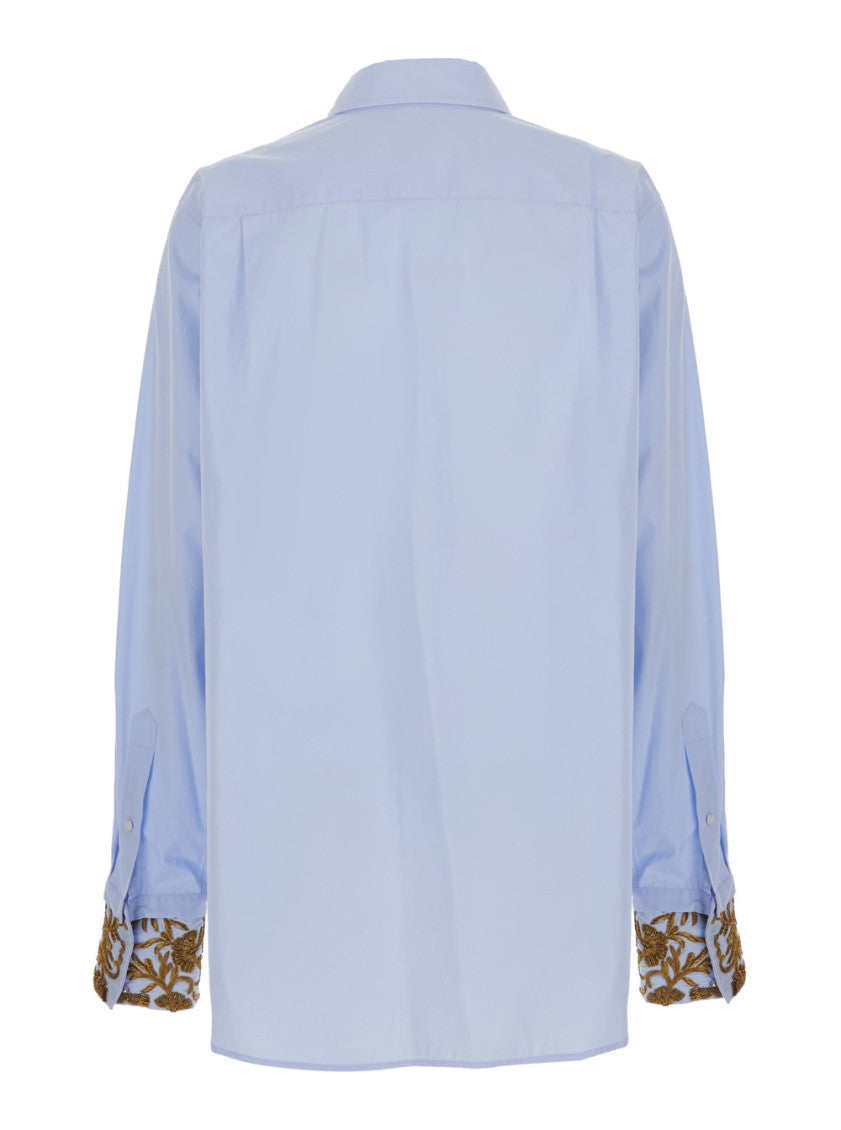 Blue Regular Embroidered Shirt 2