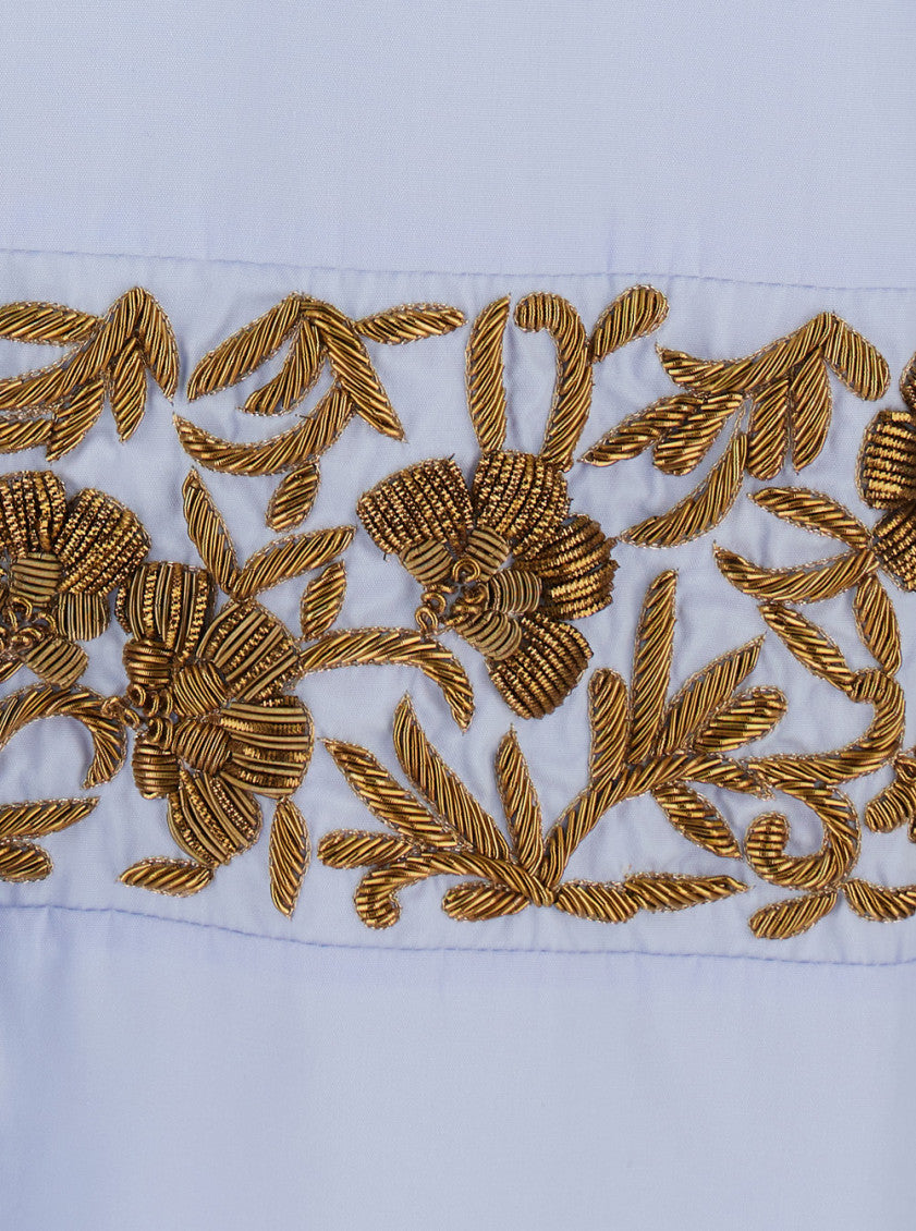 Blue Regular Embroidered Shirt 3