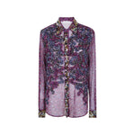 Purple Regular Abstract Shirt 1