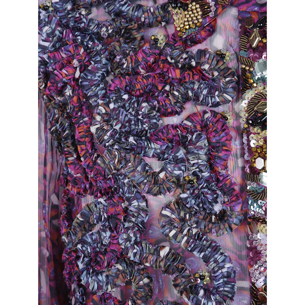 Purple Regular Abstract Shirt 3