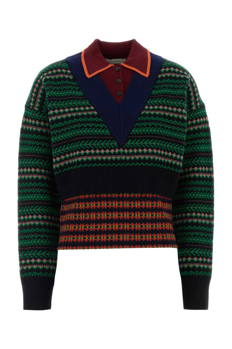 Multicolor Geometric Sweater 1