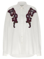 White Oversized Embellished Shirt 1