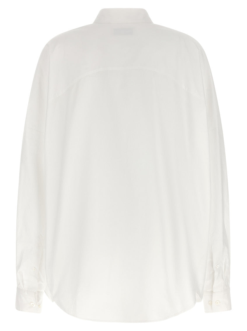 White Oversized Embellished Shirt 2