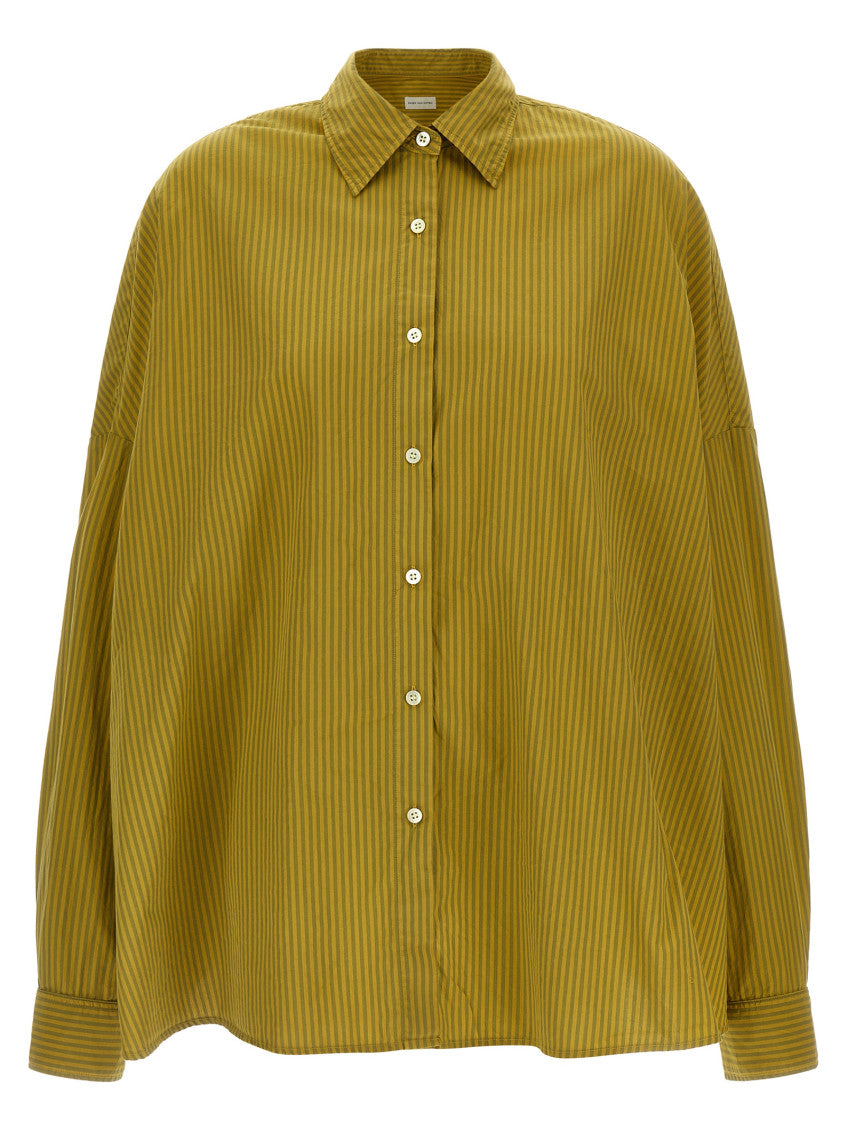 Green Oversized Stripes Shirt 1