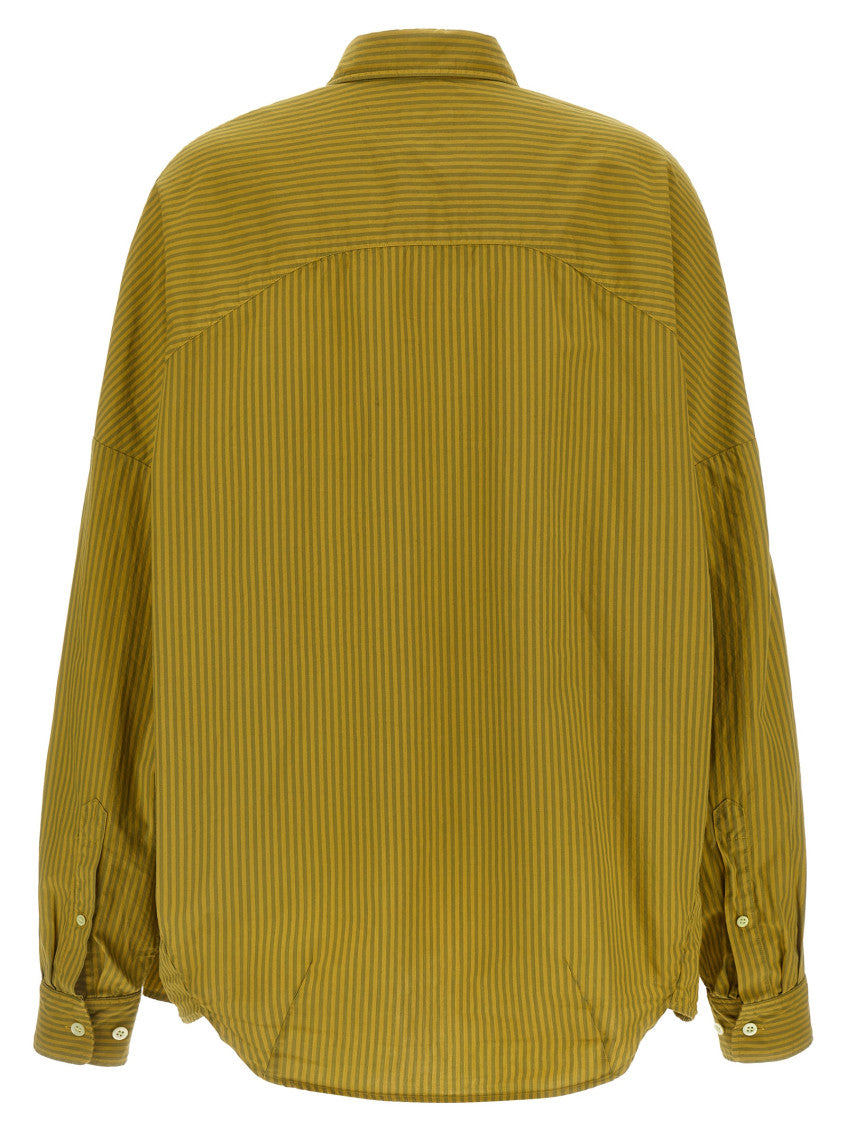 Green Oversized Stripes Shirt 2