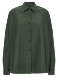 Green Oversized Solid Shirt 1