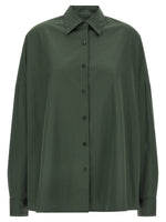 Green Oversized Solid Shirt 1