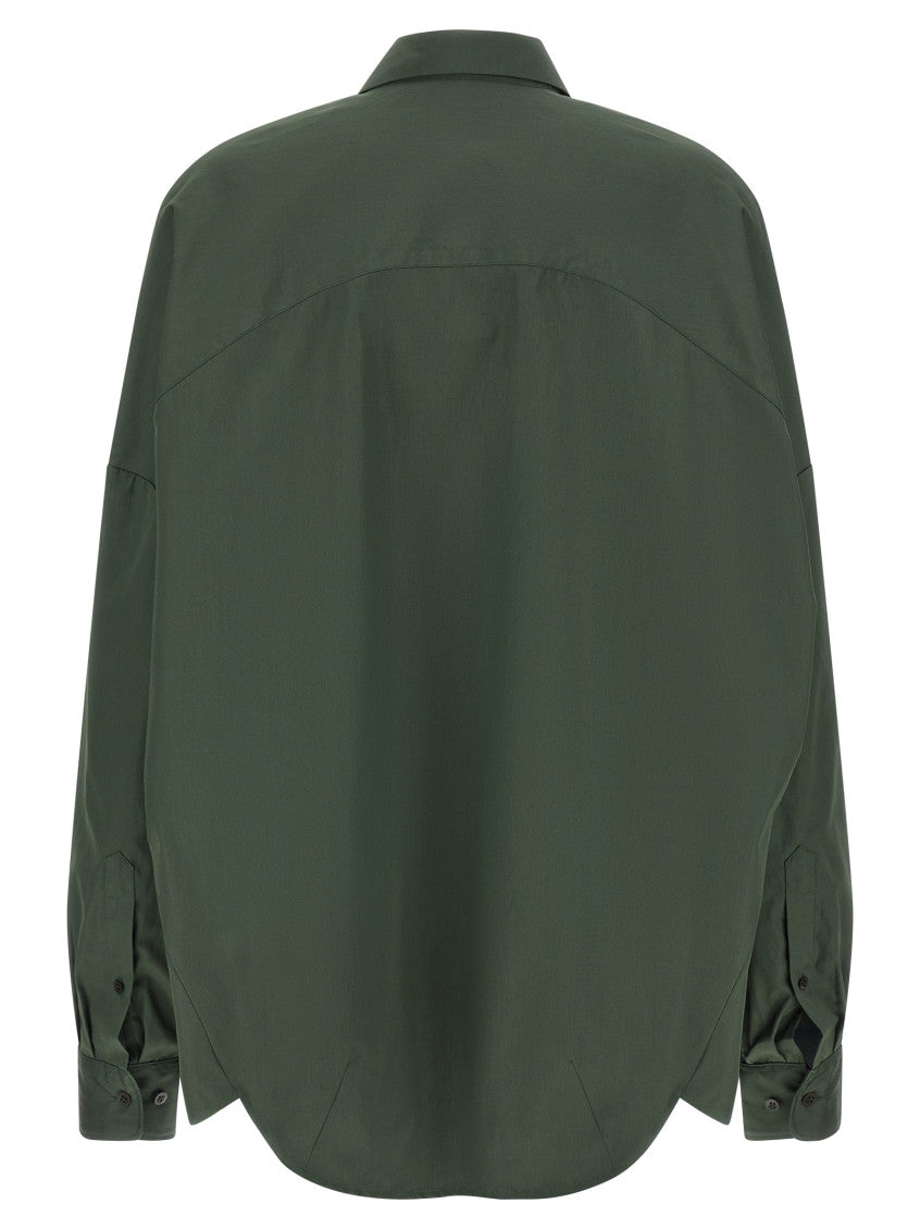 Green Oversized Solid Shirt 2