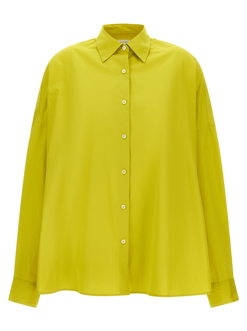 Green Oversized Solid Shirt 1