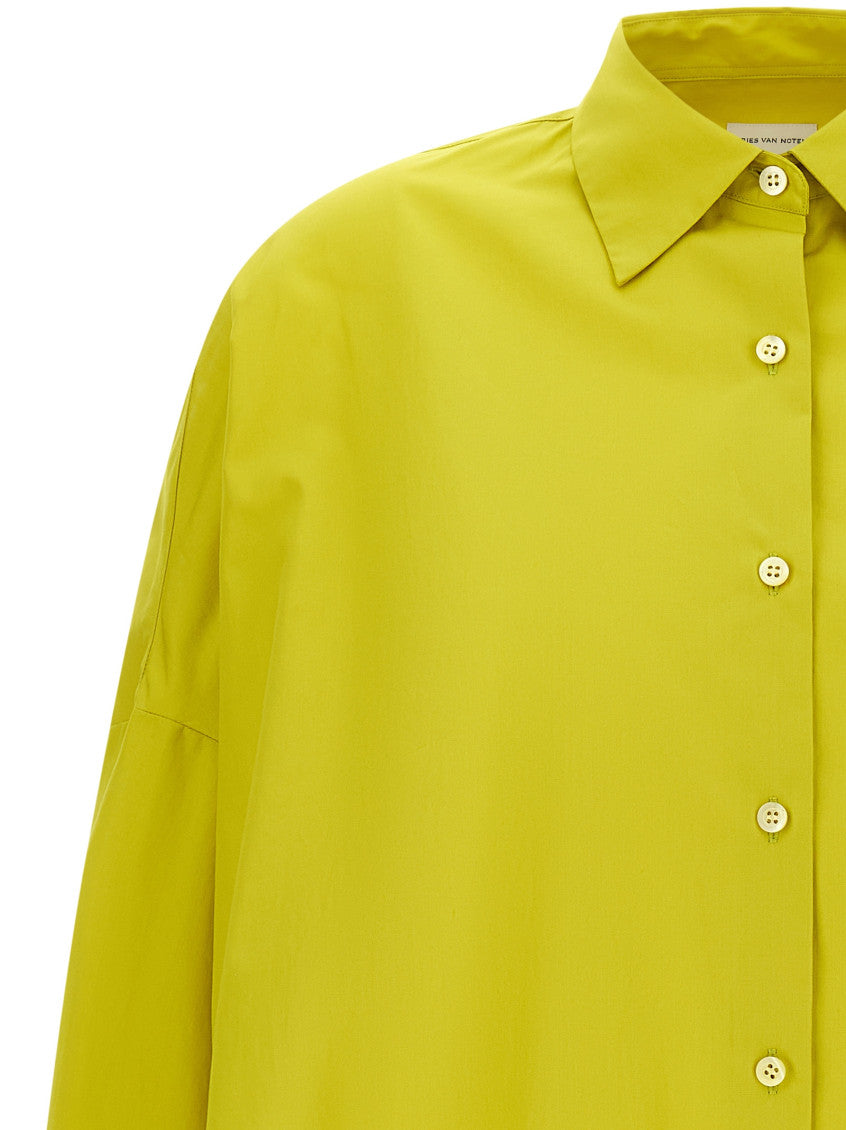 Green Oversized Solid Shirt 3