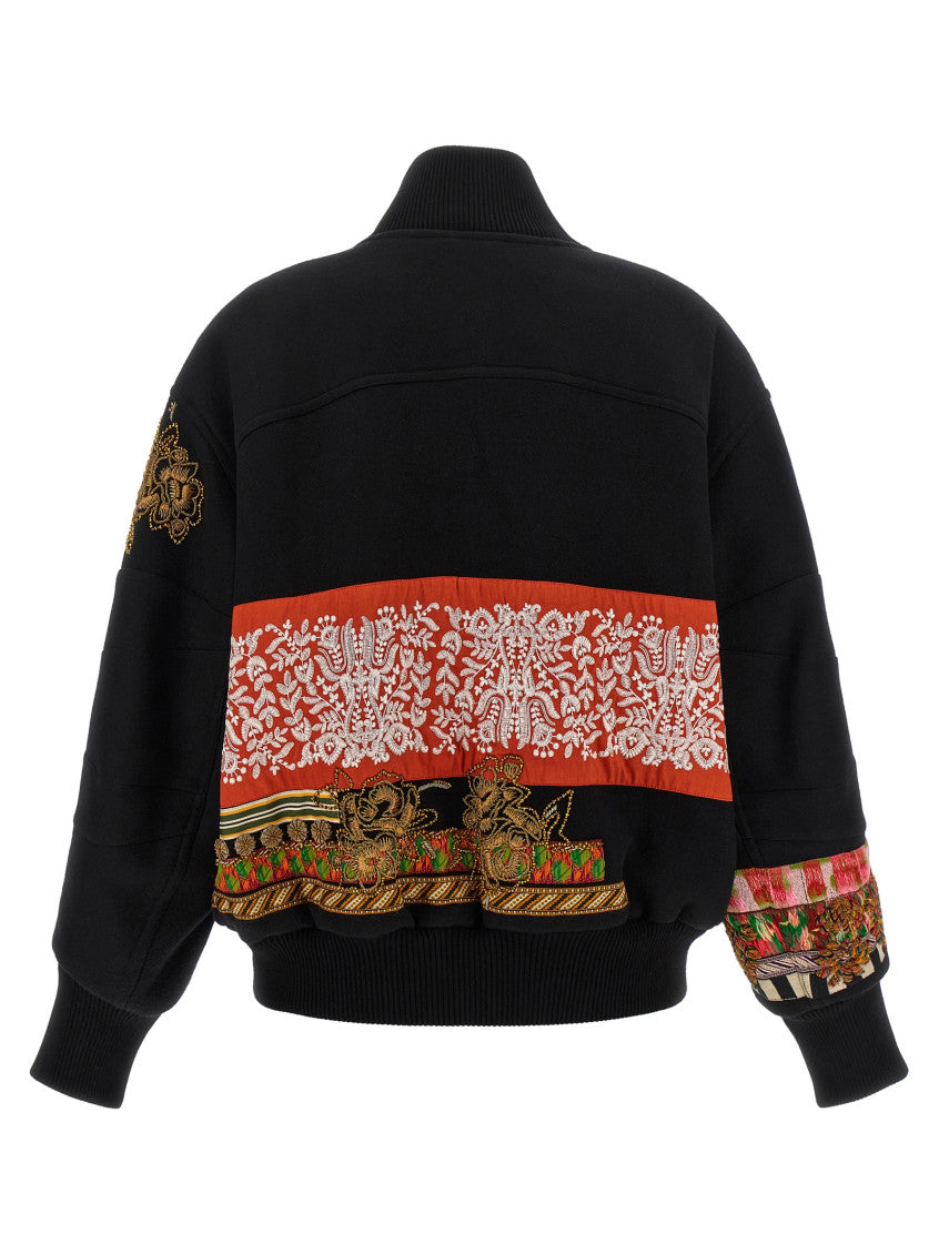 Multicolor Embroidered Mock Collar Jacket 2