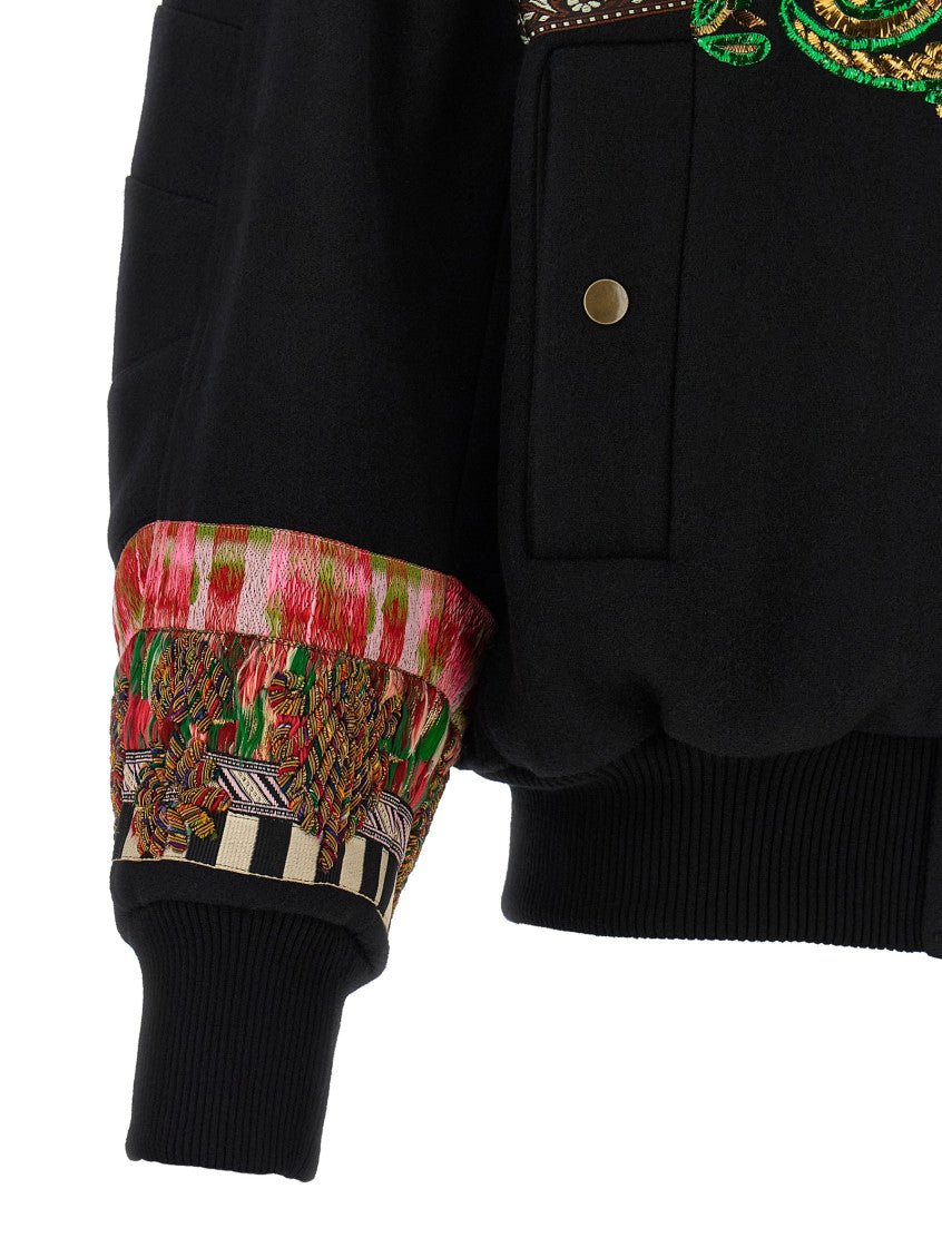 Multicolor Embroidered Mock Collar Jacket 4