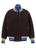 Brown Mandarin Collar Jacket 1