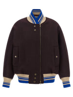 Brown Mandarin Collar Jacket 1