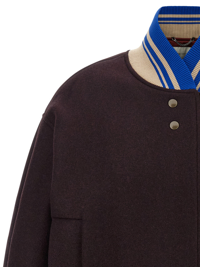Brown Mandarin Collar Jacket 3