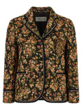 Multicolor Floral Notched Lapel Blazer 1