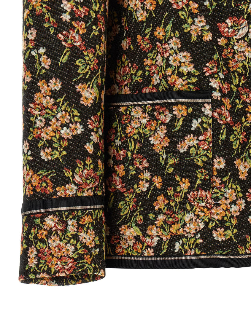 Multicolor Floral Notched Lapel Blazer 4