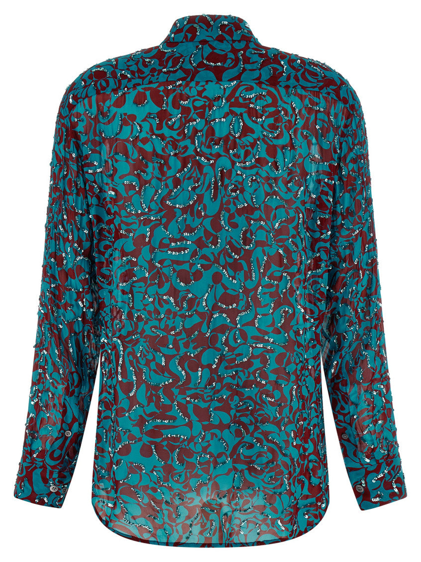Light Blue Regular Embellished Shirt 2