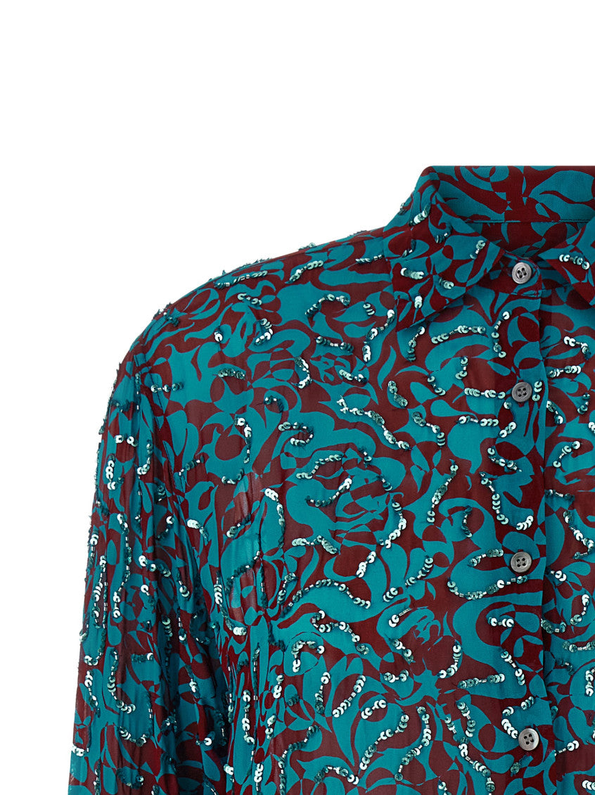 Light Blue Regular Embellished Shirt 3