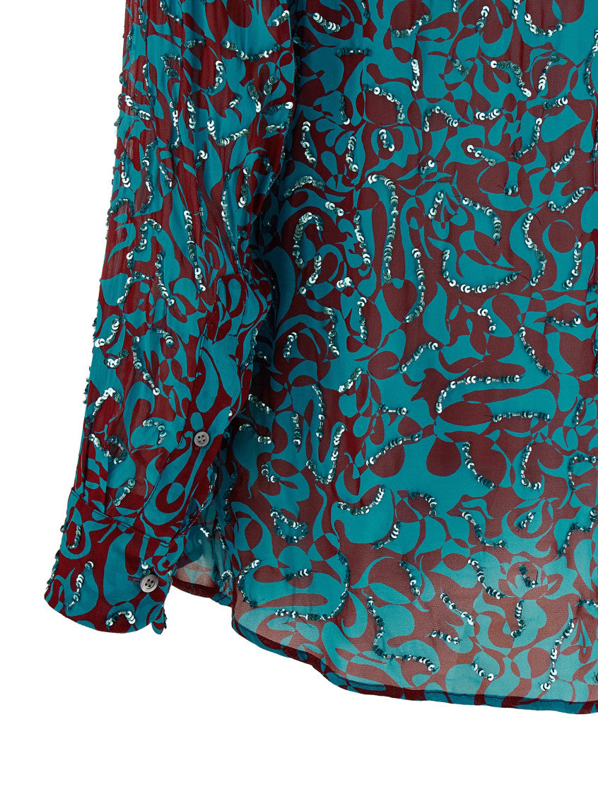 Light Blue Regular Embellished Shirt 4