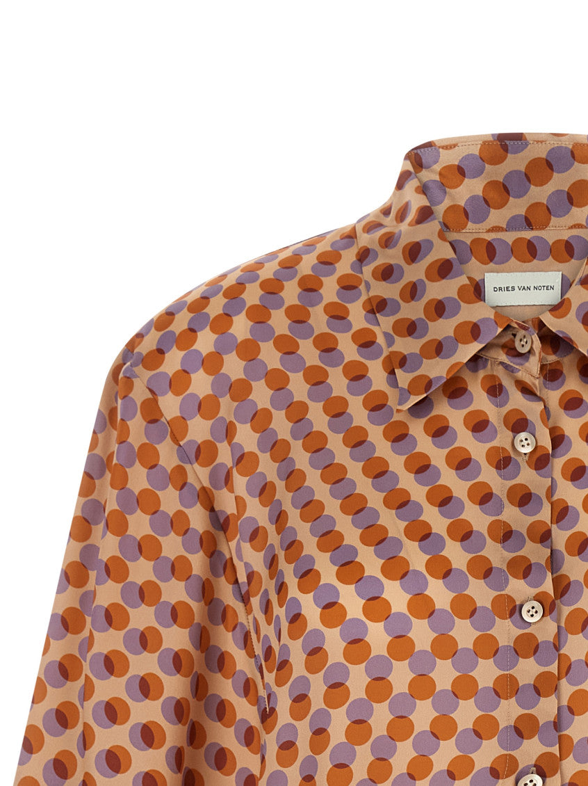 Multicolor Oversized Polka Dot Shirt 3