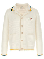 White Shirt Collar Cardigan 1