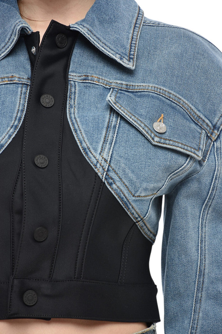 Sky Blue Shirt Collar Jacket 3