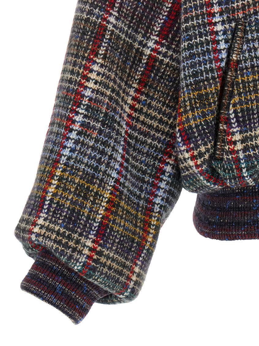 Multicolor Mandarin Collar Jacket 4