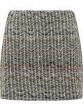 Multicolor Geometric Above Knee Skirt 1
