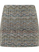 Multicolor Geometric Above Knee Skirt 1