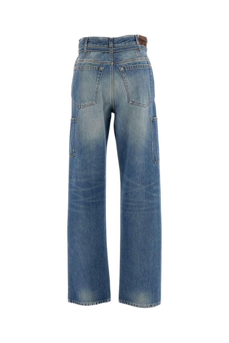 Dark Blue Straight High Rise Jeans 2
