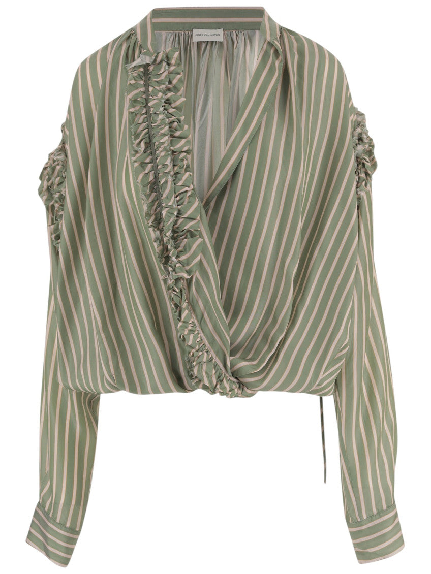 Green Relaxed Stripes Shirt 1