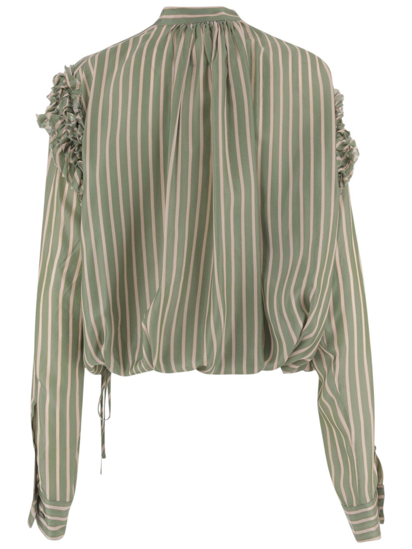 Green Relaxed Stripes Shirt 2