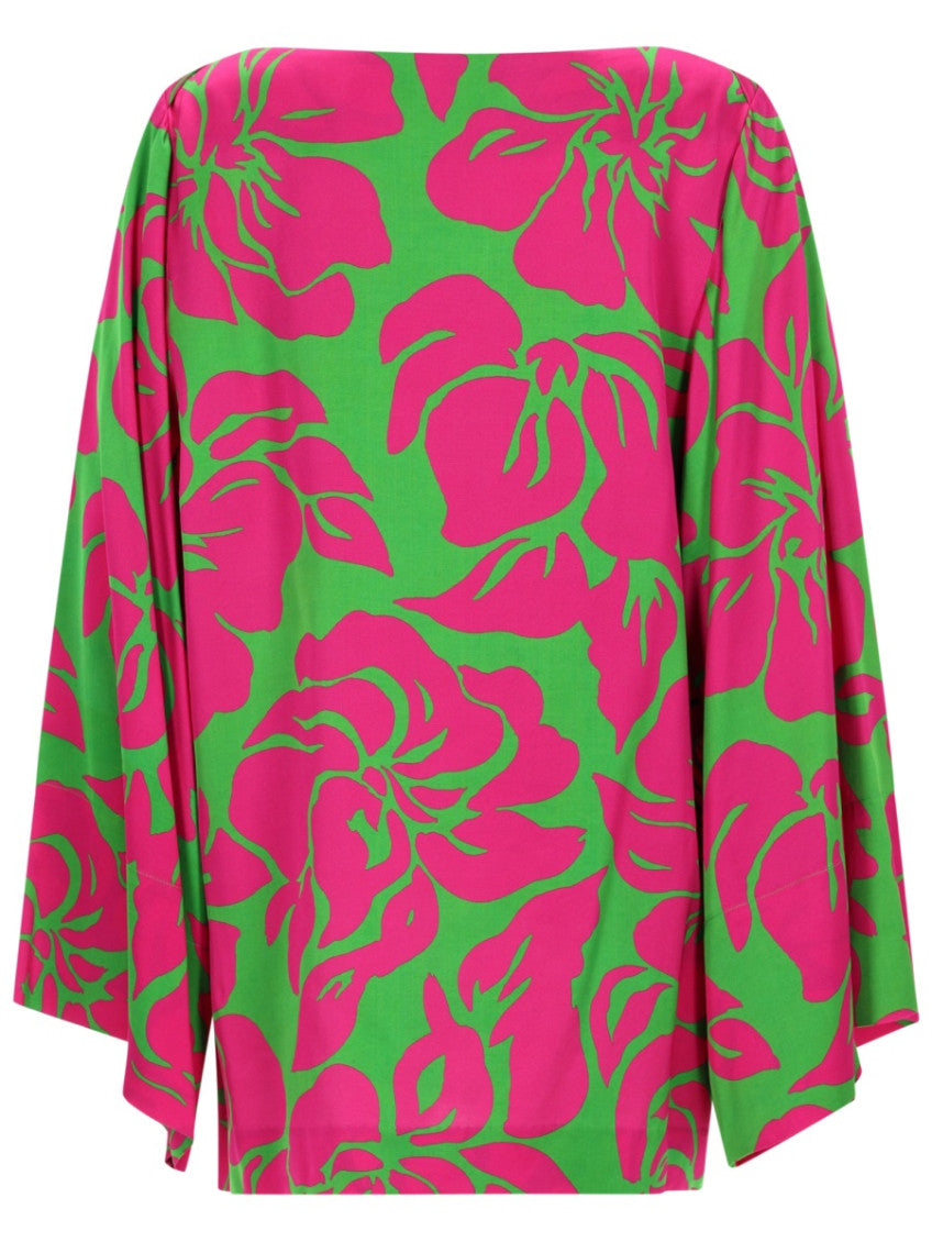 Multicolor Floral Boat Neck Top 3
