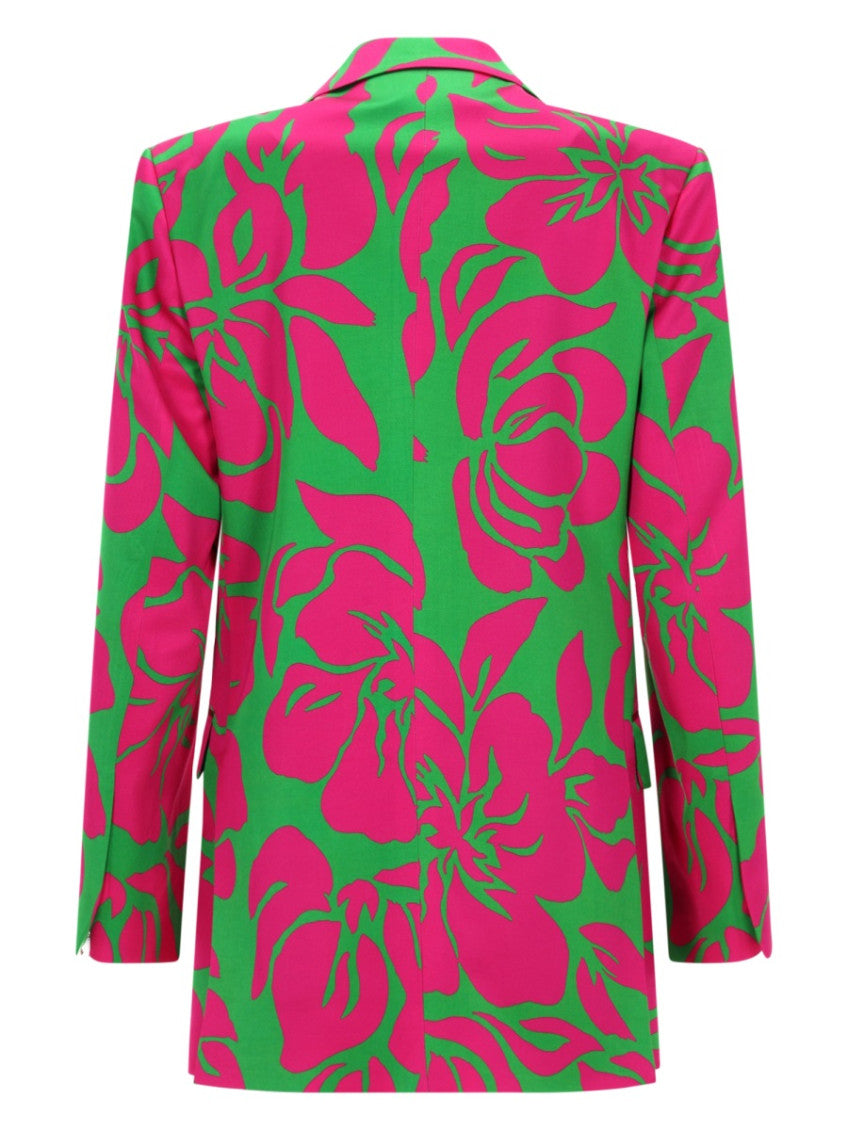 Multicolor Floral Peaked Lapel Blazer 3
