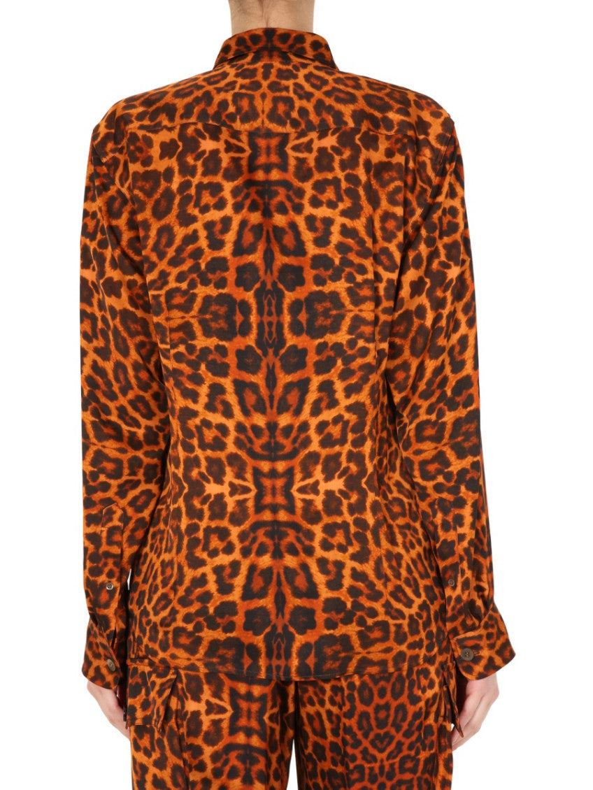 Brown Regular Animal Print Shirt 2