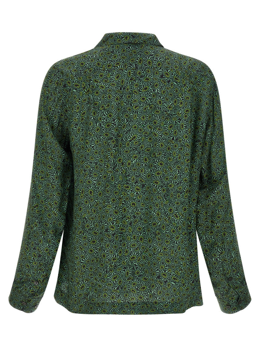 Green Relaxed Abstract Shirt 2