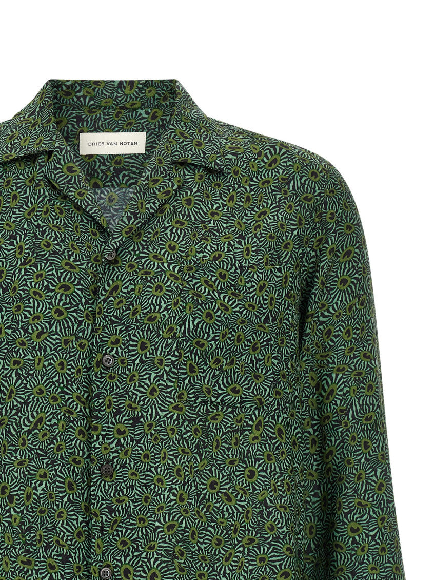 Green Relaxed Abstract Shirt 3