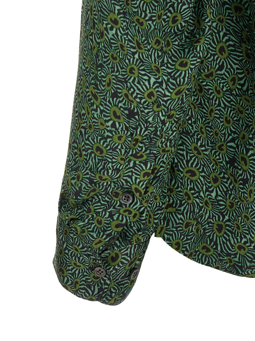 Green Relaxed Abstract Shirt 4