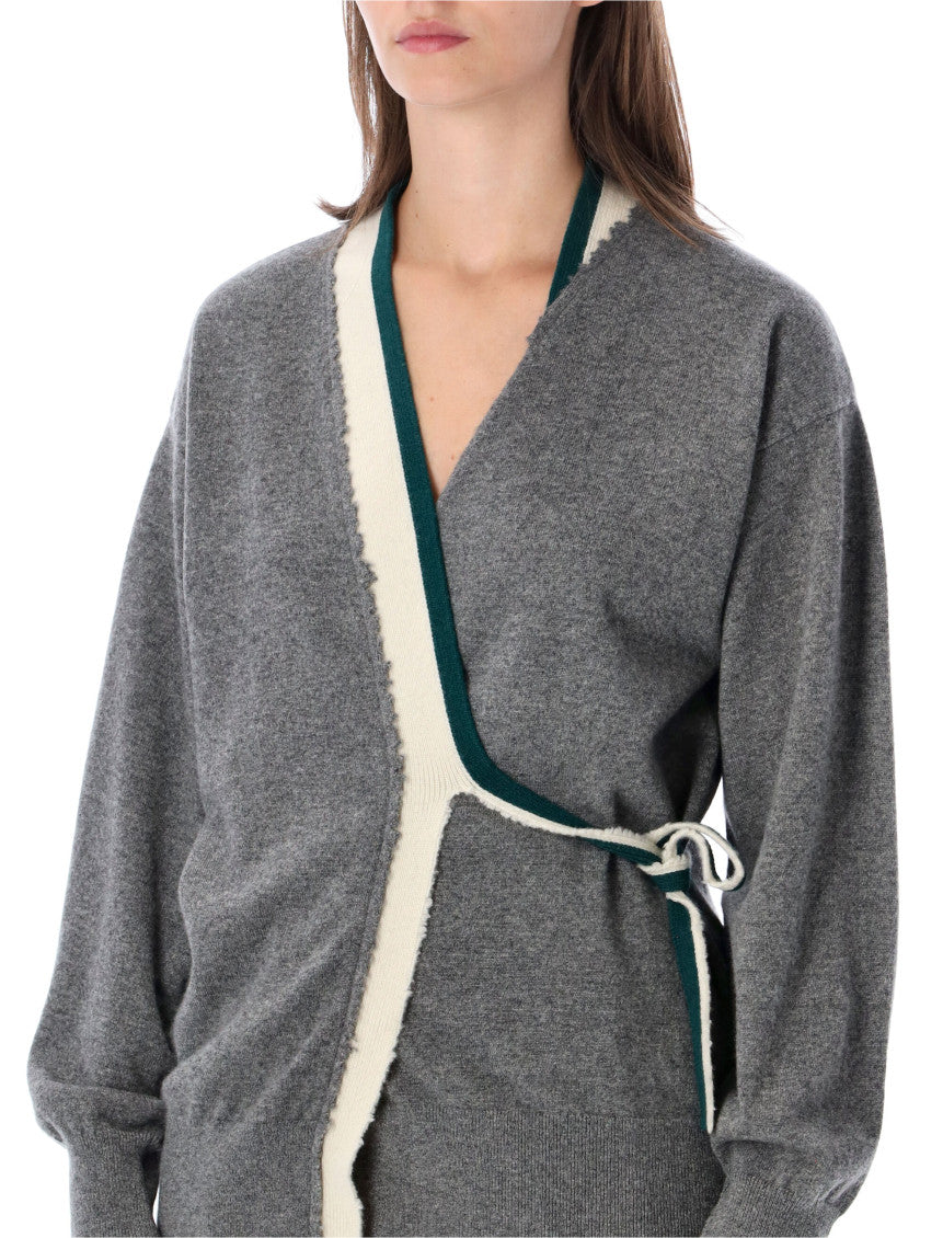 Grey Knitted V Neck Sweater 3
